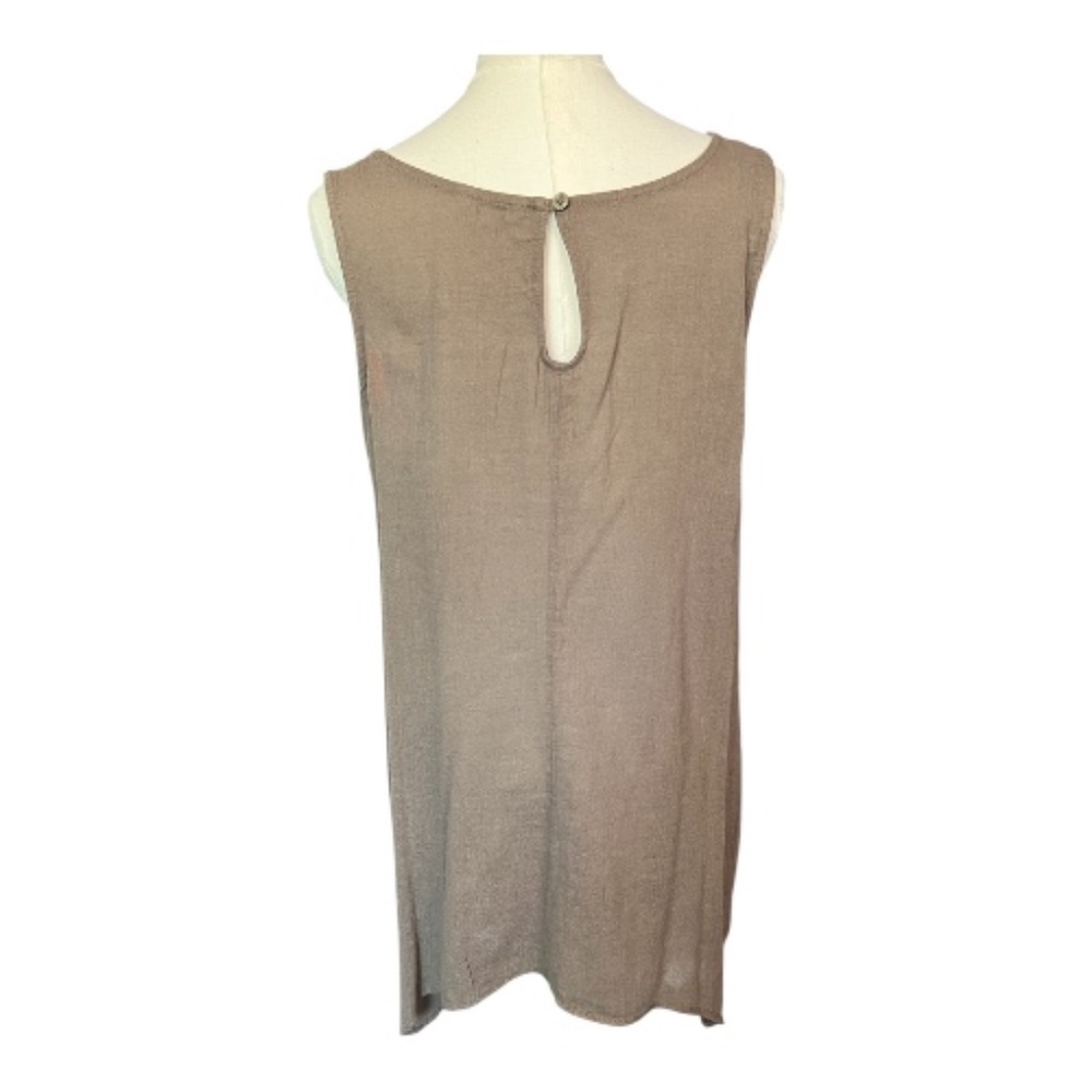 🆕 NWOT Sonoma women’s brown embroidered tank top | size L - Picture 5 of 11